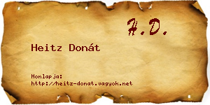 Heitz Donát névjegykártya